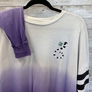 Beetlejuice Our Universe Adult S Shirt Sandworm Purple Ombre Long Sleeve Graphic